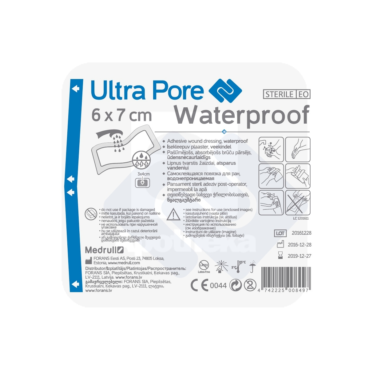 ISEKLEEPUV PLAASTER VEEKINDEL ULTRA PORE 6X7CM (MEDRULL) - Изображение товара