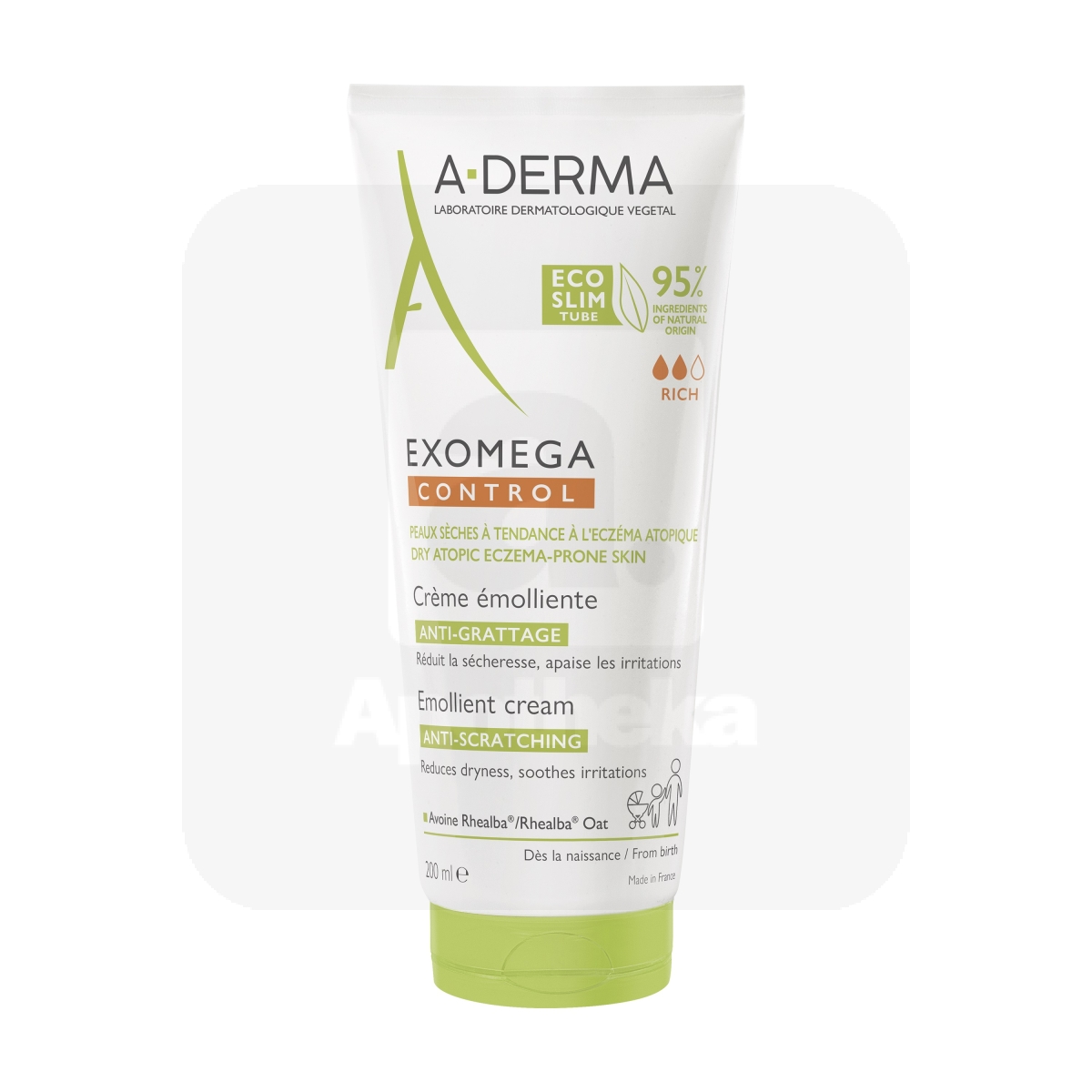 A-DERMA EXOMEGA CONTROL KREEM ATOOPILISELE NAHALE 200ML - Изображение товара 1