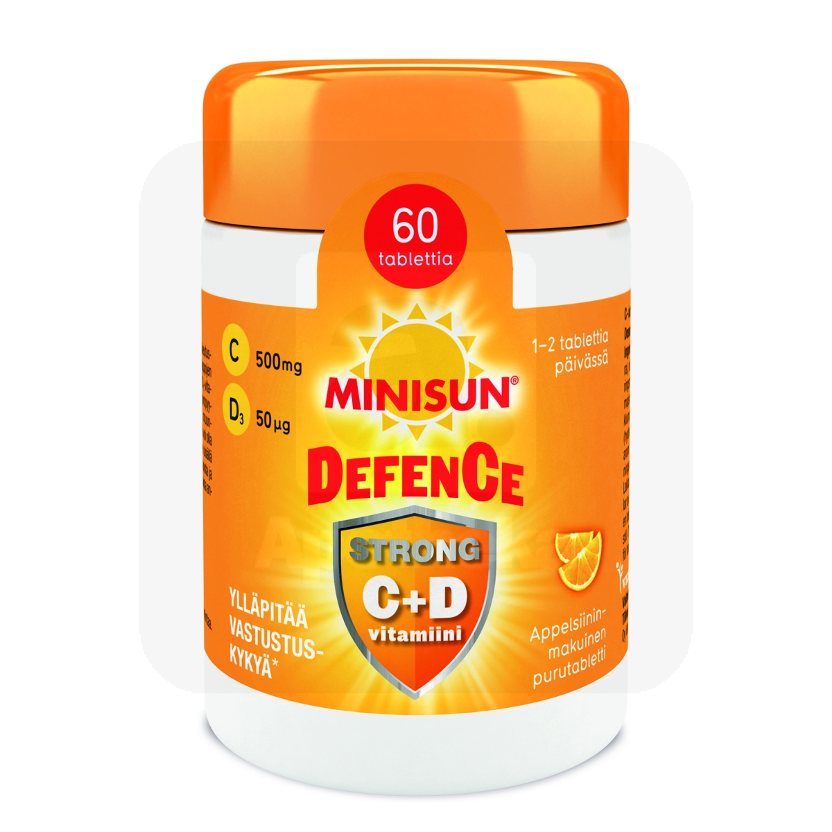 MINISUN DEFENCE STRONG C+D3 VITAMIIN NÄRIMISTBL N60 - Изображение товара