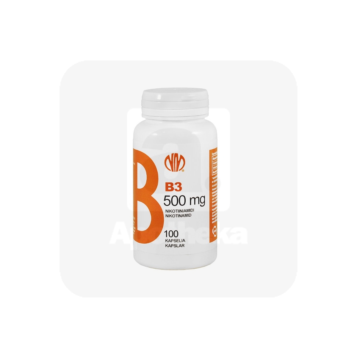 B3 NIKOTIINAMIID KAPSLID 500MG N100 - Изображение товара