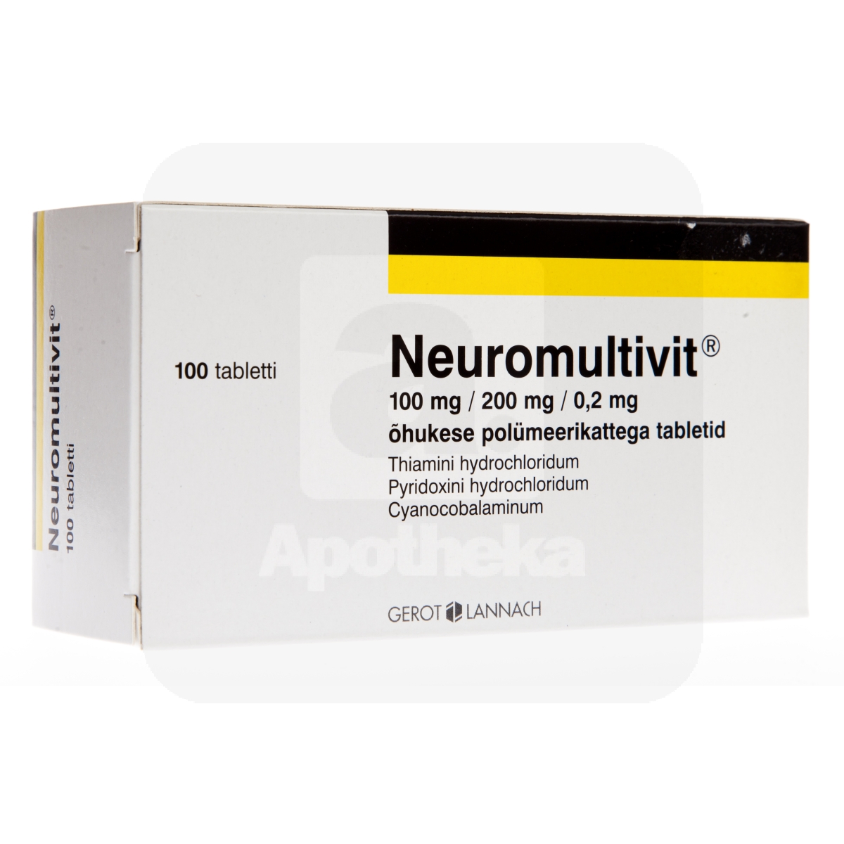 NEUROMULTIVIT TBL 100MG+200MG+0,2MG N100 - Изображение товара