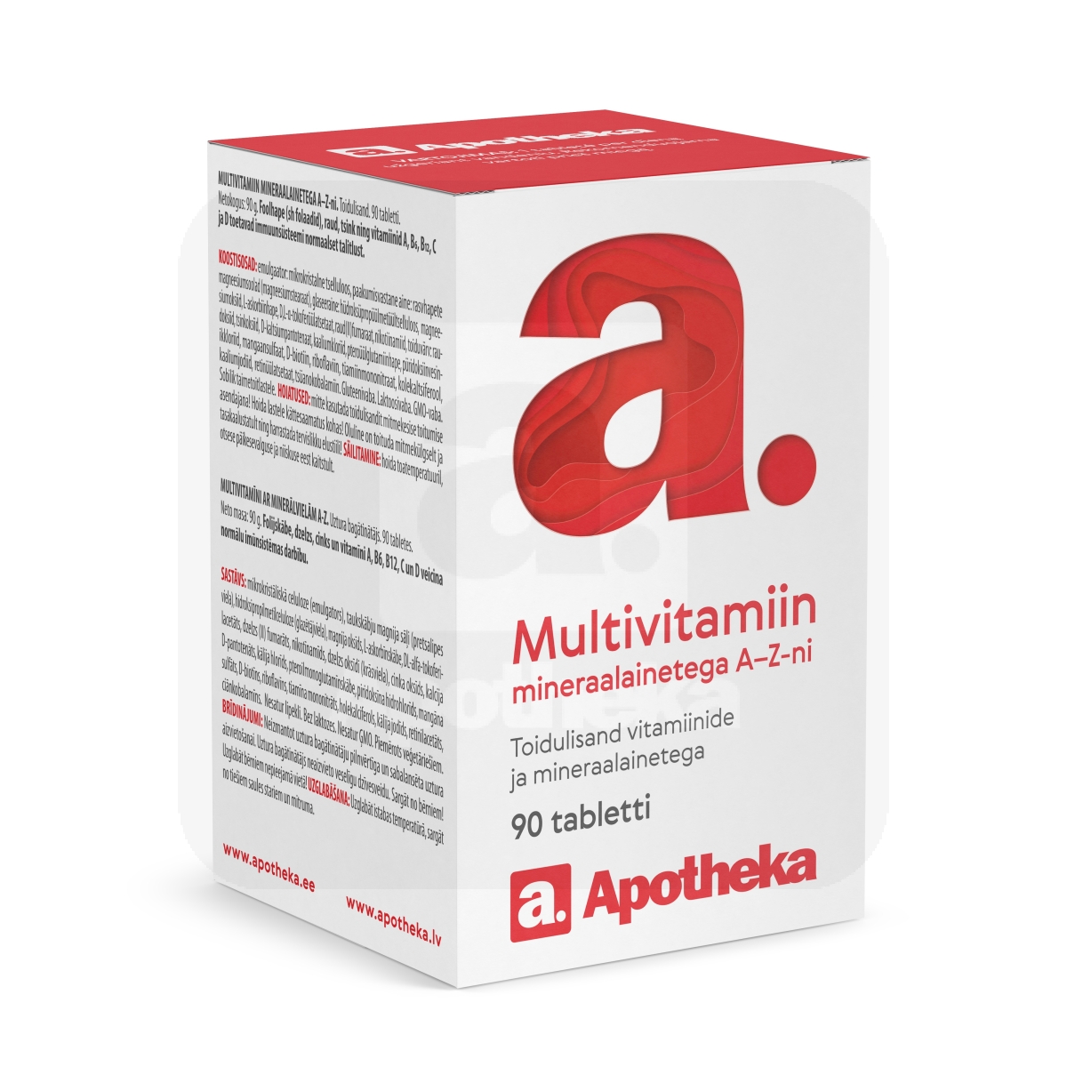 A. MULTIVITAMIIN MINERAALAINETEGA A-Z TBL N90 - Изображение товара 1