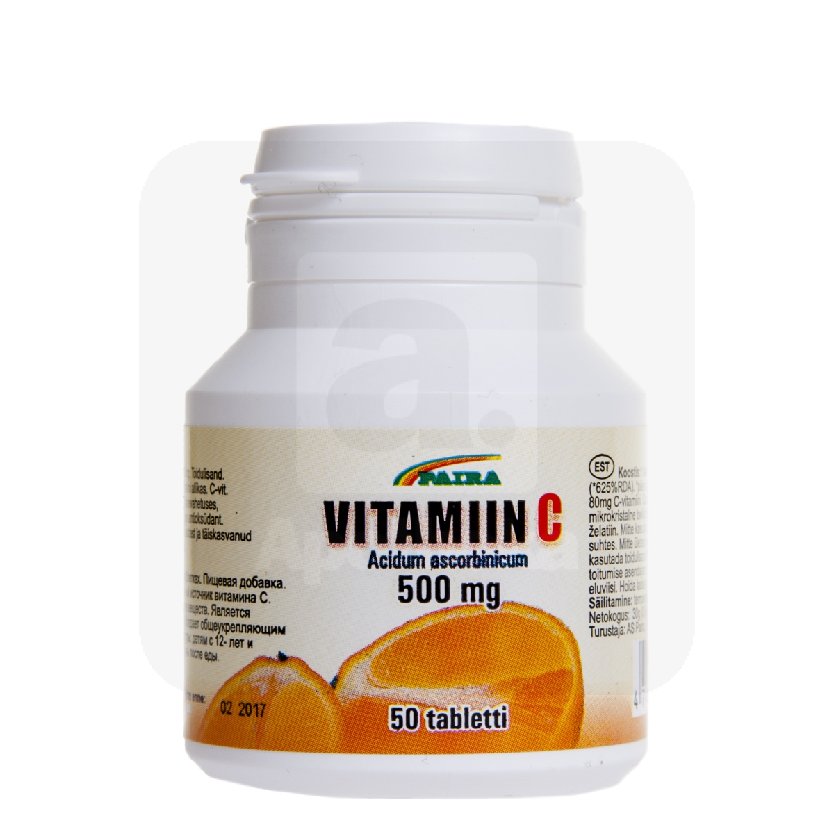 VITAMIIN C TBL 500MG N50 (PAIRA) - Изображение товара
