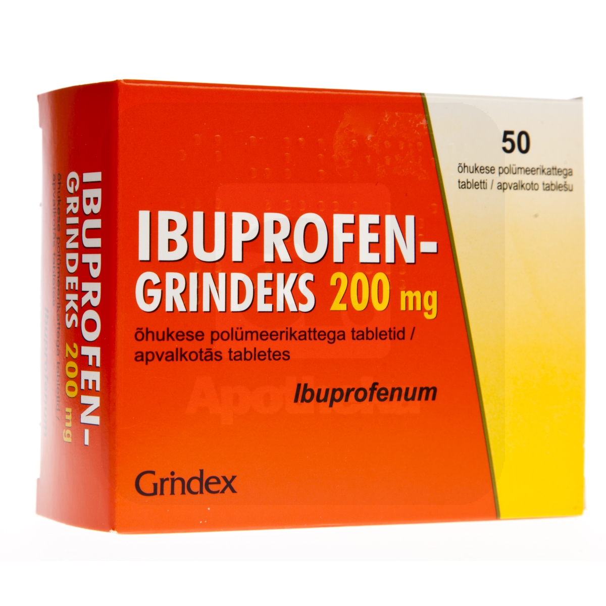 IBUPROFEN-GRINDEKS TBL 200MG N50 - Изображение товара