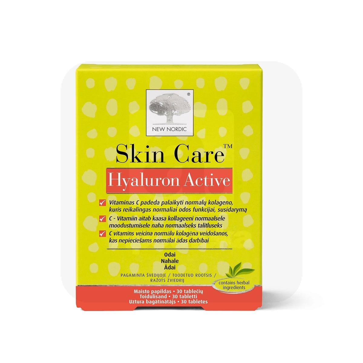 NEW NORDIC SKIN CARE HYALURON ACTIV TBL N30 - Изображение товара