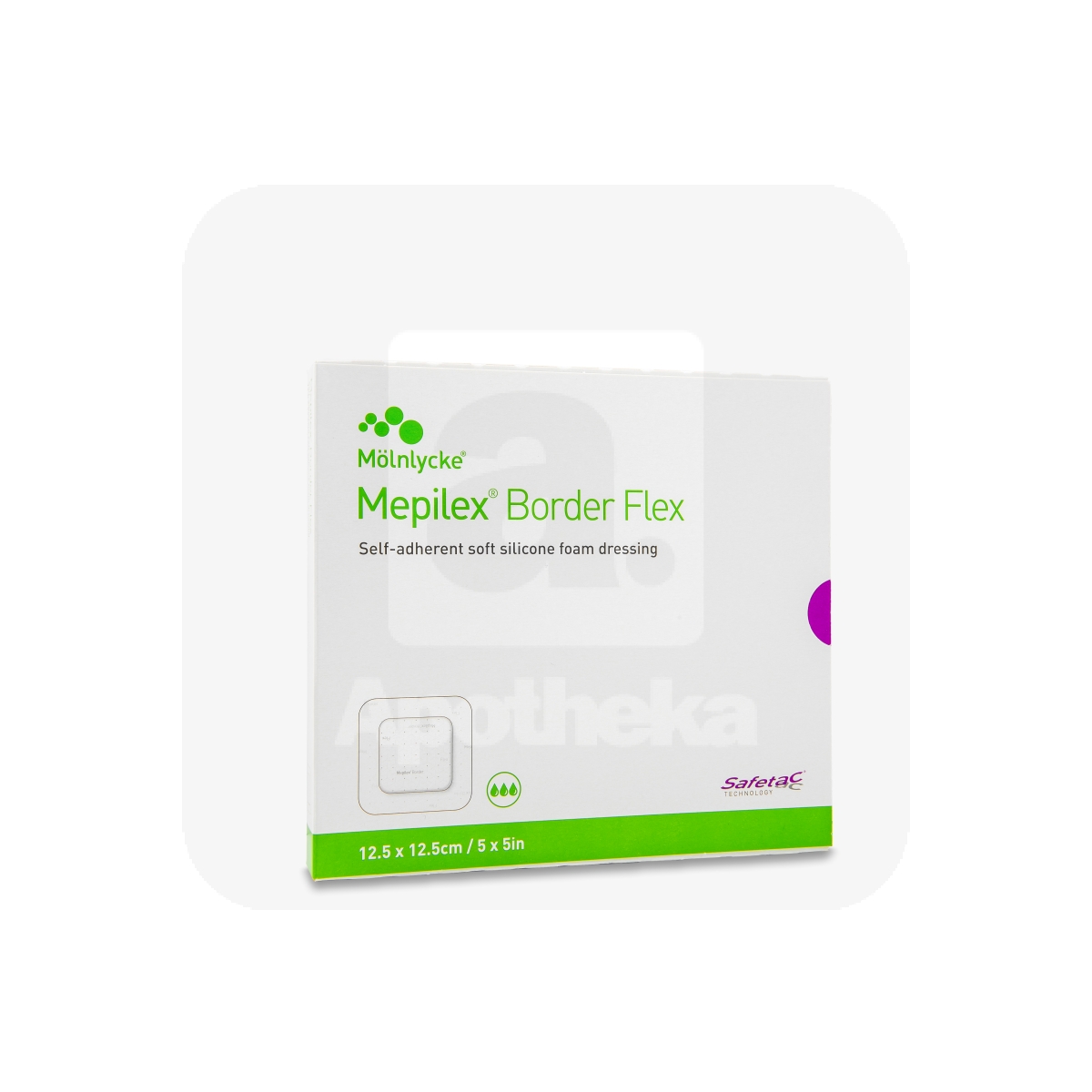 MEPILEX BORDER FLEX PLAASTER 12,5X12,5CM N5 STER - Изображение товара