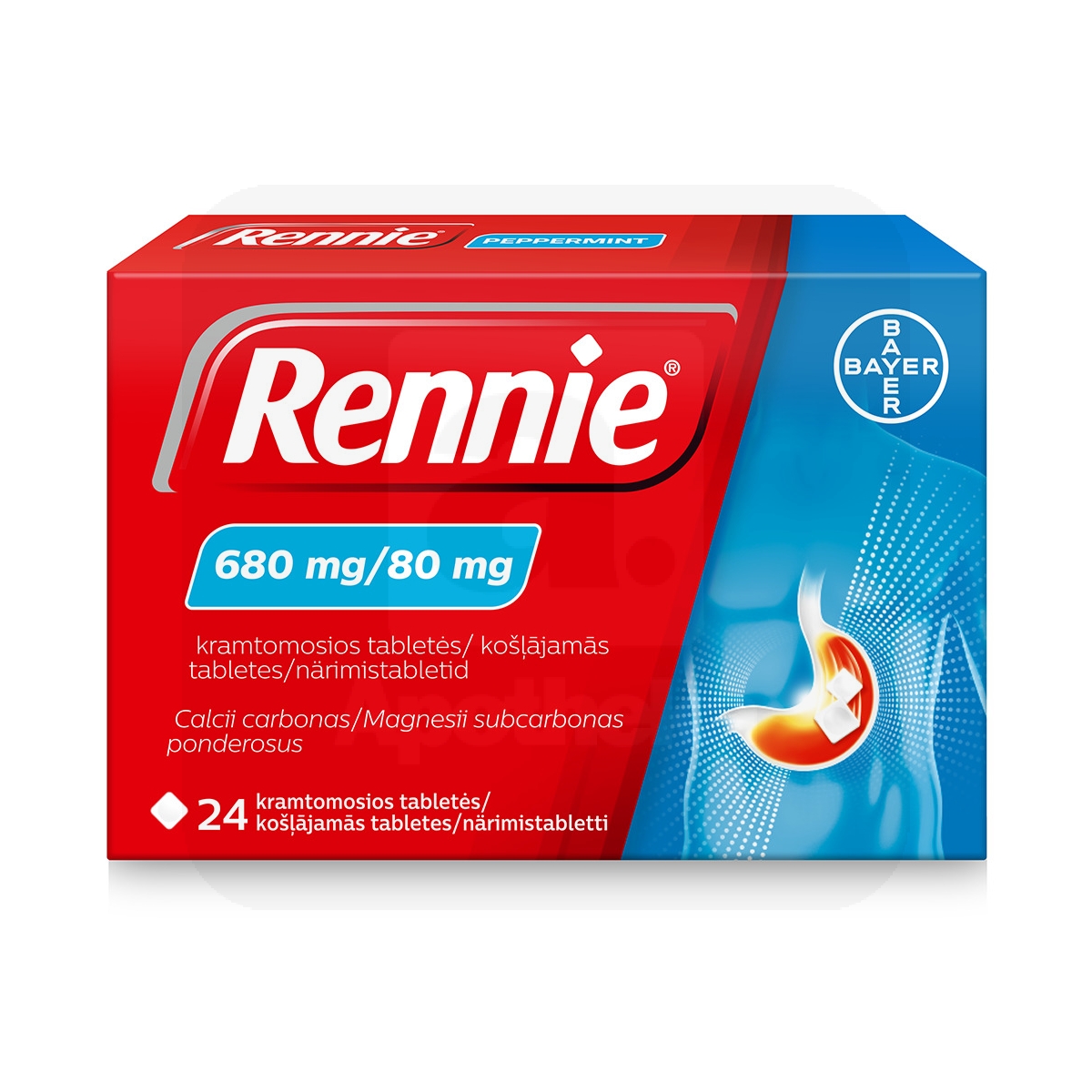 RENNIE NÄRIMISTBL 680MG+80MG N24 - Изображение товара
