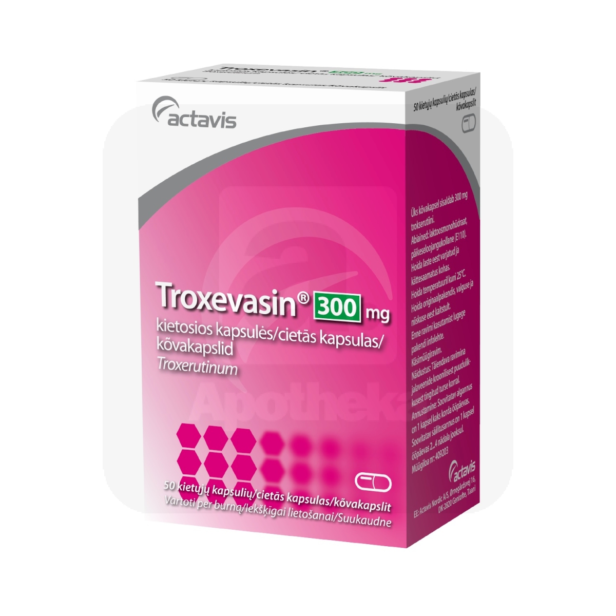 TROXEVASIN CAPS 300MG N50 - Изображение товара
