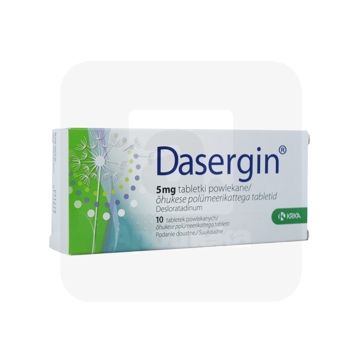 DASERGIN ÕHUKESE POLÜMEERKATTEGA TBL 5MG N10 - Изображение товара