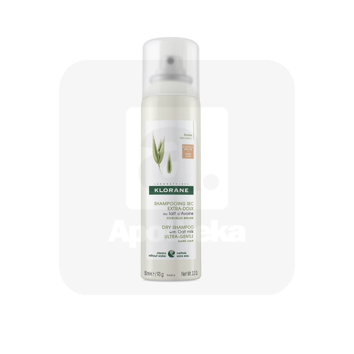 Klorane Dry Shampoo-Spray with Oat Milk for brown to dark hair 150 ml