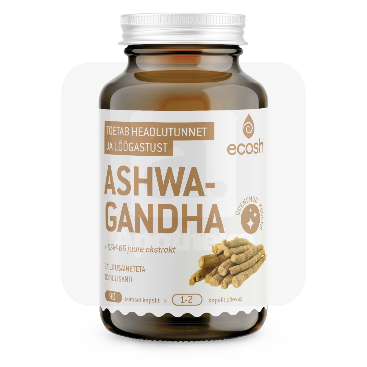 ECOSH ASHWAGANDHA JUURE KAPSLID  N90 - Изображение товара