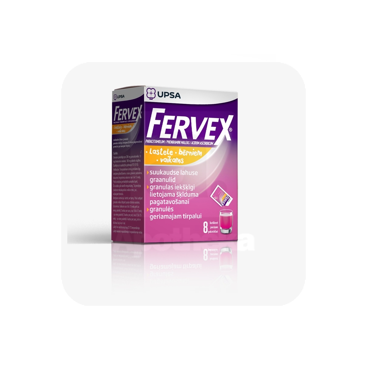 FERVEX 280+10+100MG N8 SUUKAUDSE LAHUSE GRAANULID - Изображение товара