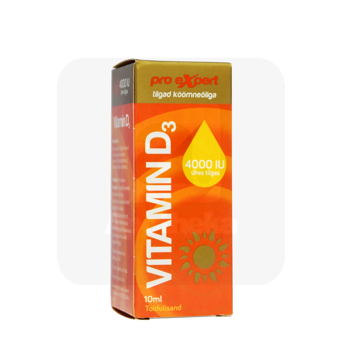 VITAMIN D3 PRO EXPERT 4000IU TILGAD KÖÖMNEÕLIGA 10ML - Изображение товара