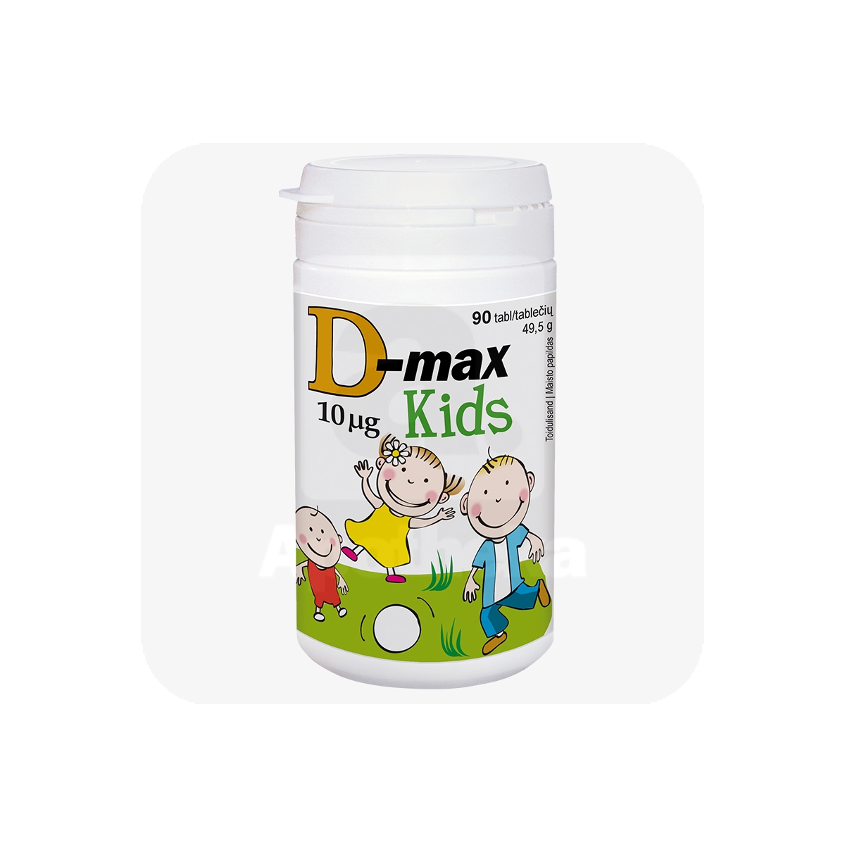 D-MAX KIDS NÄRIMISTABLETID 10MCG N90 PIRNIMAITSELISED - Изображение товара