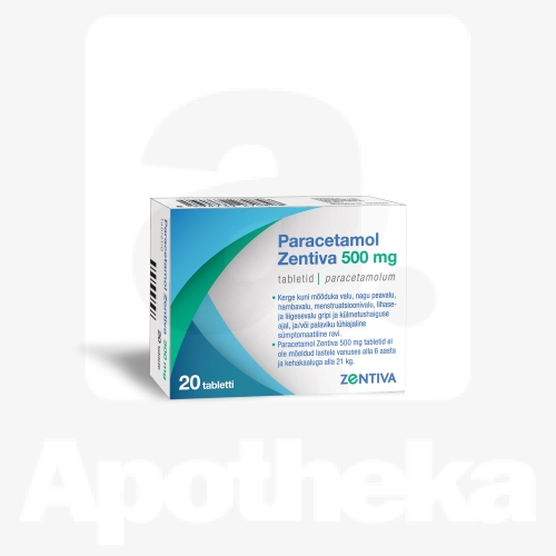 PARACETAMOL ZENTIVA TBL 500MG N20