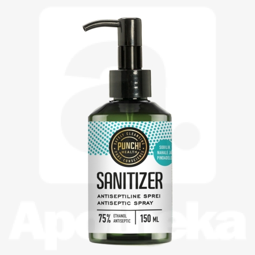 PUNCH SANITIZER KÄTE DESINFITSEERIMISVAHEND 150ML PUMBAGA