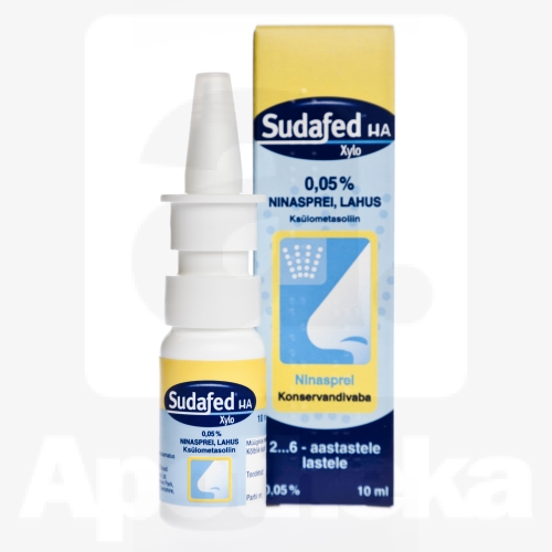 SUDAFED HA XYLO NINASPREI 0,5MG/ML 10ML