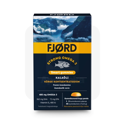 FJORD STRONG KALAÕLI OMEGA-3 KUMMIKOMMID N45