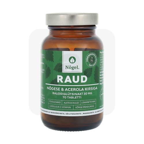 NÕGEL RAUD NÕGESE JA ACEROLA KIRSIGA 30MG N70