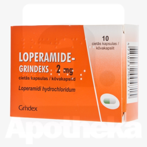 LOPERAMIDE-GRINDEKS CAPS 2MG N10