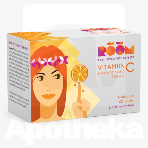 RÕÕM VITAMIIN C MITTEHAPPELINE TBL 300MG N60