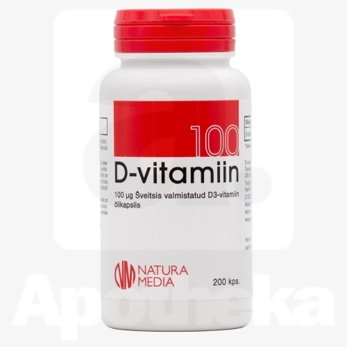 D-VITAMIIN ÕLIKAPSLID 100MCG N200