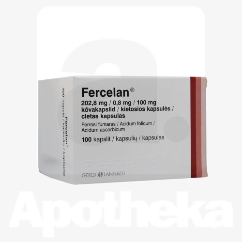 FERCELAN KAPSEL 202,8MG+0,8MG+100MG N100