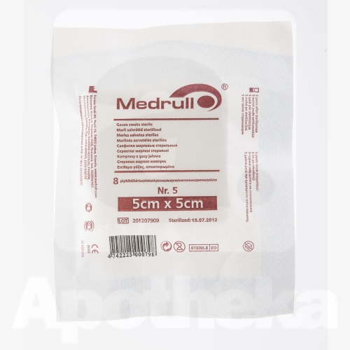 MARLI SALVRÄTIKUD STERIILSED 5X5CM N5 (MEDRULL)