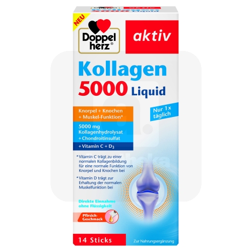 DOPPELHERZ AKTIV KOLLAGEN 5000 10ML N14 KÕHREDELE, LUUDELE, LIHASTELE