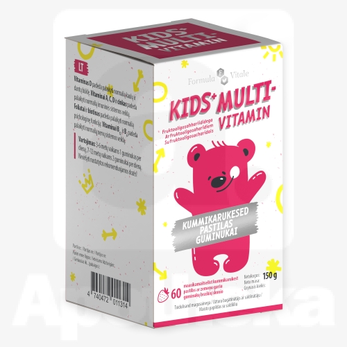 FORMULA VITALE KIDS+ MULTI KUMMIKARUKESED N60