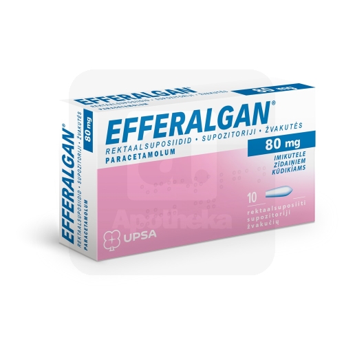 EFFERALGAN REKTAALSUPOSIIT 80MG N10