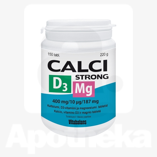 CALCISTRONG + MAGNEESIUM + VITAMIIN D3 TBL N150