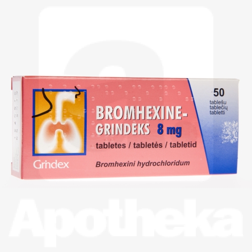 BROMHEXINE-GRINDEKS TBL 8MG N50