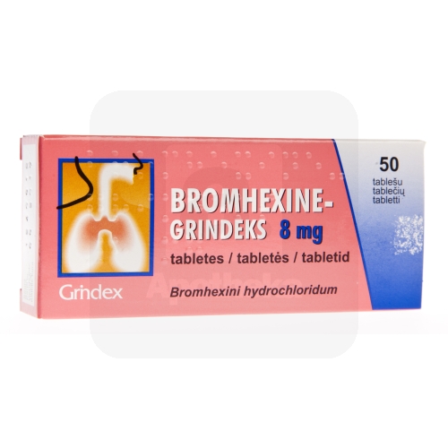 BROMHEXINE-GRINDEKS TBL 8MG N50