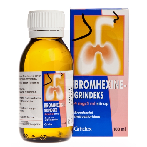 BROMHEXINE-GRINDEKS SIIRUP 0,8MG/ML 100ML N1