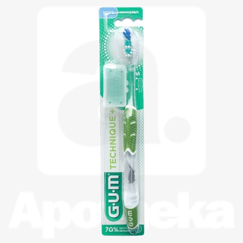 GUM TECHNIQUE PLUS КОМПАКТНАЯ ЗУБНАЯ ЩЕТКА. МЯГКАЯ /491/