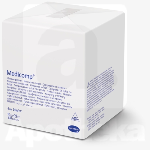 MEDICOMP TAMPOONID MITTESTER 10X10CM N100(4KIHTI) /421825/