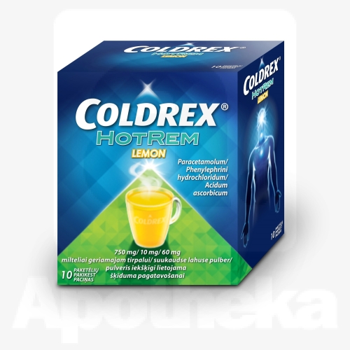 COLDREX HOTREM LEMON 750+10+60MG N10 SUUKAUDSE LAH PLV