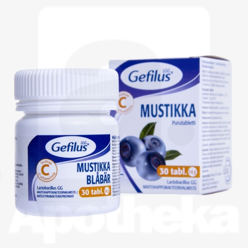 GEFILUS LGG NÄRIMISTABLETID MUSTIKAMAITSELISED N30