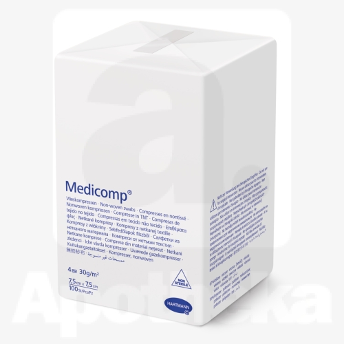 MEDICOMP TAMPOONID MITTESTER 7,5X7,5CM N100/421823/