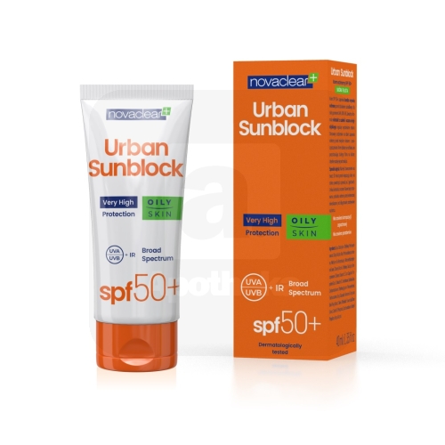 NOVACLEAR PÄIKESEKAITSE URBAN SPF50+, RASUNE NAHK 40ML