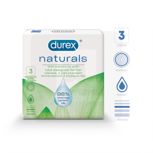 DUREX KONDOOMID NATURALS THIN N3