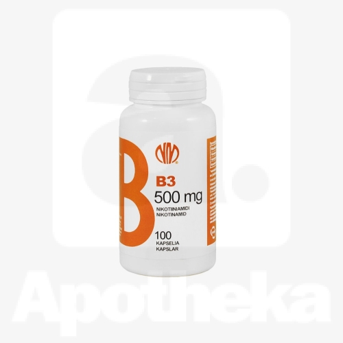 B3 NIKOTIINAMIID KAPSLID 500MG N100