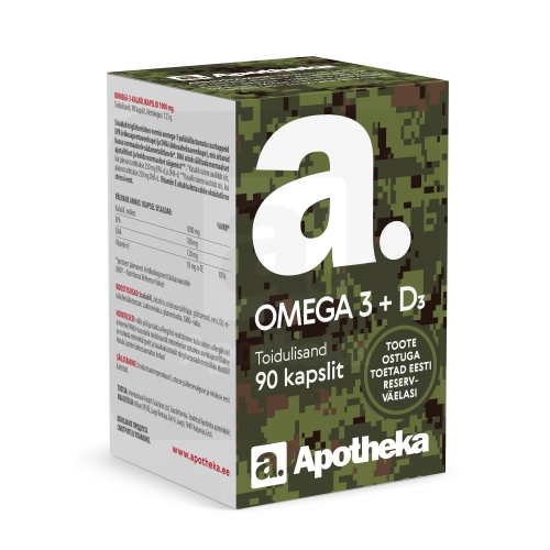 A. OOMEGA-3 KALAÕLI + VITAMIIN D3 KAPSLID N90