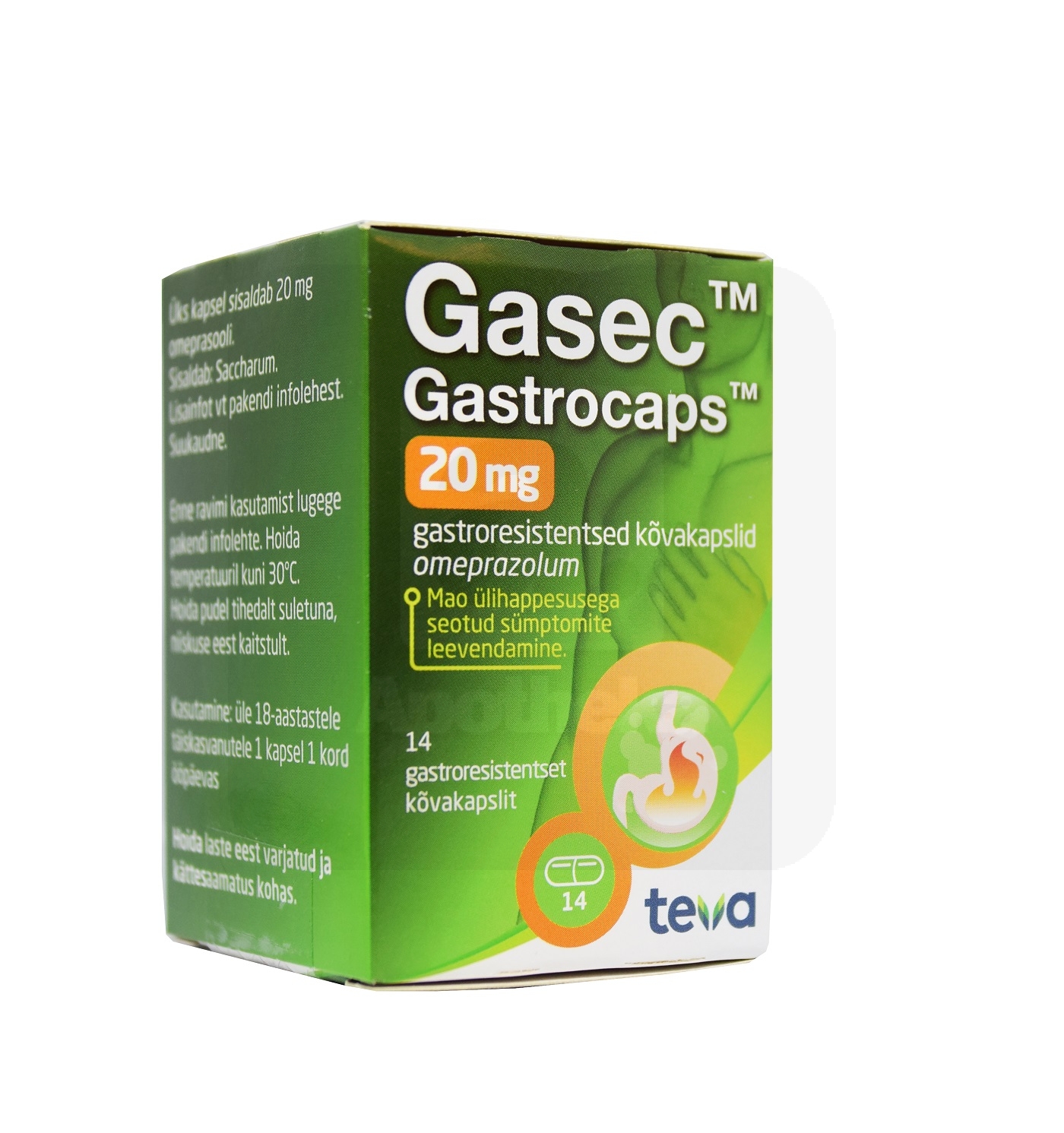 GASEC GASTROCAPS GASTRORESIST KAPSEL 20MG N14