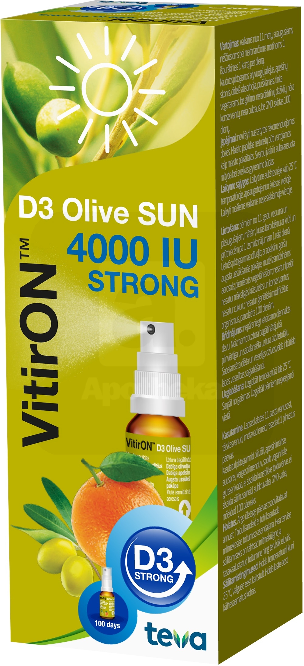 VITIRON D3 OLIVE SUN SPREI 4000IU 10ML