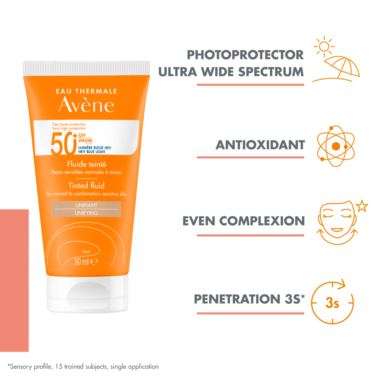 AVENE SUN PÄIKESEKAITSEEMULSIOON TOONITUD SPF50+ 50ML - Изображение товара 2
