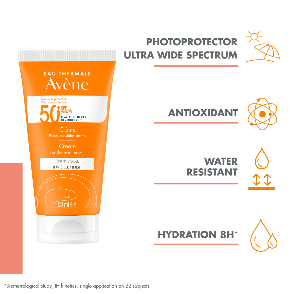 AVENE SUN PÄIKESEKAITSEKREEM SPF50+ KUIVALE NAHALE 50ML - Изображение товара 2