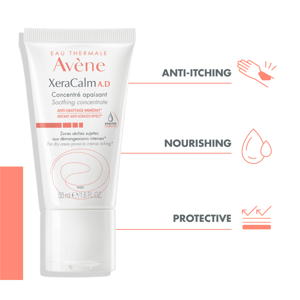 AVENE XERACALM RAHUSTAV SÜGELUSVASTANE KONTSENTRAAT 50 ML
