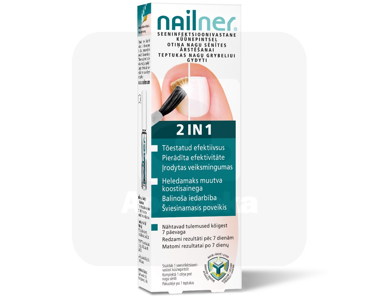 NAILNER 2IN1 KÜÜNEPINTSEL SEENHAIGUSTE RAVIKS 5ML